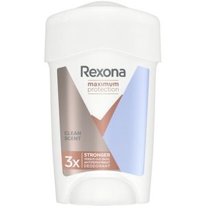 2+2 gratis: Rexona Deodorant Stick Cream Maximum Protection Clean Scent 45 ml