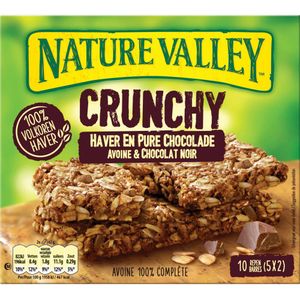 Nature Valley Crunchy Haver en Pure Chocolade 5x2 stuks