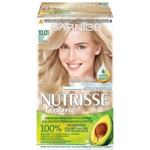 1+1 gratis: Garnier Nutrisse Crème Permanente Haarkleuring 10.01 Zeer Licht Asblond