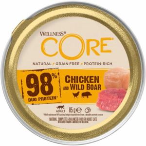 Wellness Core Kattenvoer 98% Recipe Kip - Zwijn 85 gr