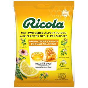 12x Ricola Keelpastilles Honing Citroen Echinacea Zakje 75 gr