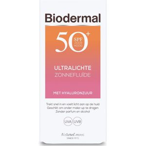 1+1 gratis: Biodermal Ultralichte Zonnefluide SPF 50+ 40 ml