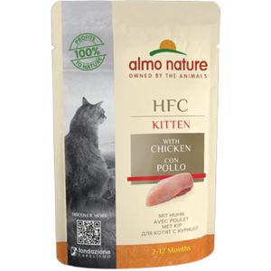 24x Almo Nature HFC Kitten Kattenvoer Kip 55 gr