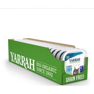 16x Yarrah Bio Kattenvoer Chunks Vis 100 gr