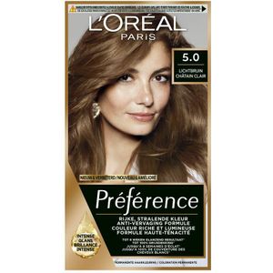 3x L'Oréal Préférence Permanente Haarkleuring 5.0 Lichtbruin