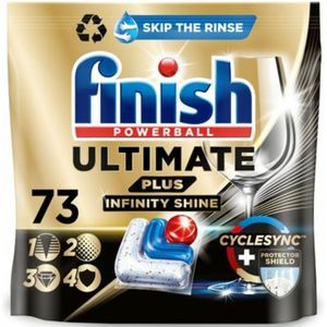 Finish Ultimate+ All in 1 Infinity Shine Regular Vaatwastabletten Regular 73 stuks