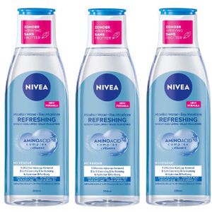 3x Nivea Micellair Water Refreshing Normale Huid 200 ml