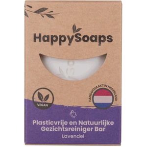 6x HappySoaps Gezichtsreiniger Bar Lavendel 70 gr