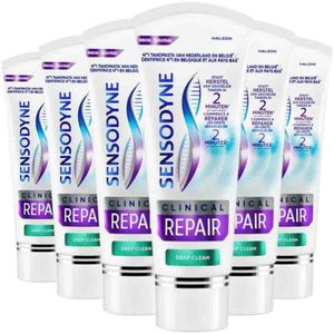 6x Sensodyne Tandpasta Clinical Repair Deep Clean 75 ml