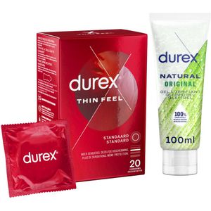 Durex Thin Feel Condooms en Natural Glijmiddel Pakket