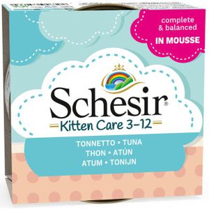Schesir Kattenvoer Kitten 3-12 Tonijn in Mousse 85 gr