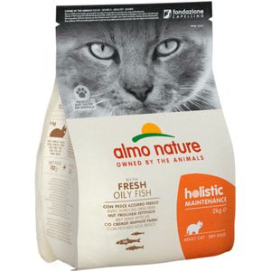 3x Almo Nature Holistic Maintenance Kattenvoer Witvis & Rijst 2 kg