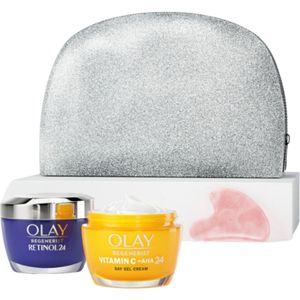 Olay Crèmes Geschenkset Vitamin C+AHA24 & Retinol24 Gua Sha 1 set