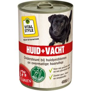 VITALstyle Hondenvoer Blik Huid & Vacht 400 gr