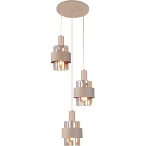 Highlight - Hanglamp - Beige - Marrone 3 Lichts Ø 30 cm