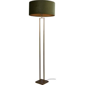 Vloerlamp Veneto brons  h.168cm met groene kap