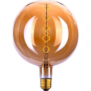 E27 Filamentlamp LED - Globe 200 - 4W dimbaar - Amber