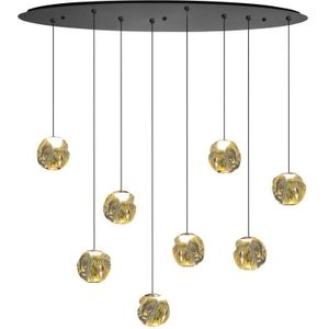 Hanglamp Melina 8-lichts Ovaal