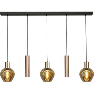 Hanglamp Bounty Zwart/Goud 2x Run 3x bountyglas