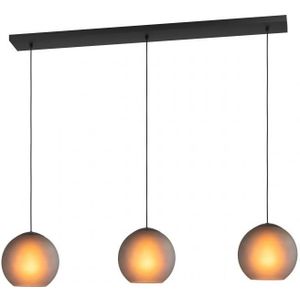 Hanglamp Arangona 3-lichts Zwart 125 cm