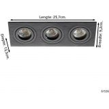 Eglo - Terni PRO - Inbouwspot - Zwart - 3-Lichts