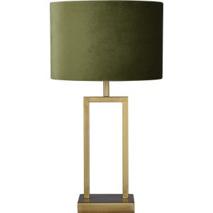 Tafellamp Veneto brons  klein met groene kap