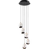 Hanglamp Clear Egg 5-lichts Rond