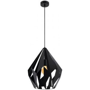 Hanglamp Carlton 1-lichts Zwart 38 cm