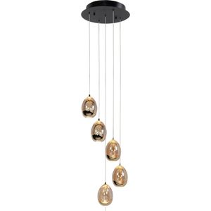 Hanglamp Golden Egg 5-lichts Rond