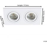 Eglo - Terni PRO - Inbouwspot - Wit - 175 x 95 mm