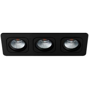 Inbouwspot LED 'Vascello P1' 3 x6,4W Zwart incl. drivers