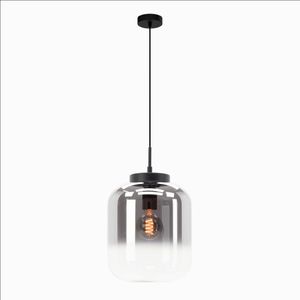 Hanglamp Bulciago  Groot Zwart/Titanium glas