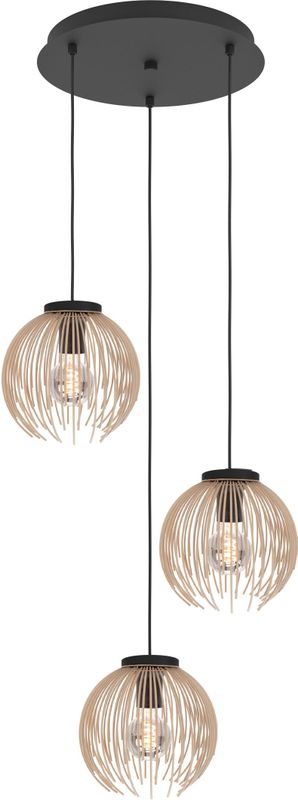 Eglo - Alhabia - Hanglamp - Zand - 3-lichts Rond - Verstelbare Hoogte