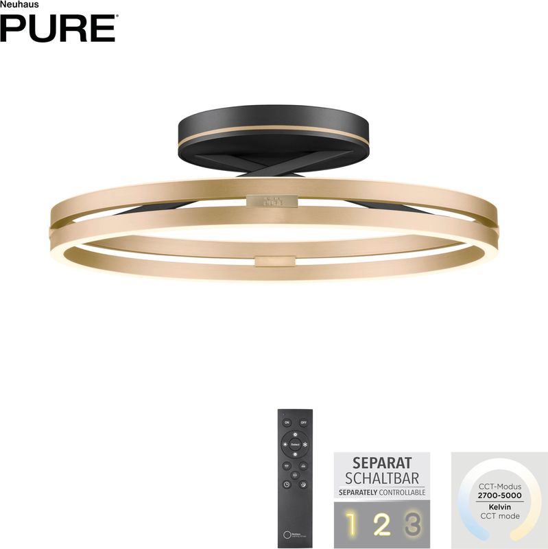 Plafondlamp - Pure Loop - Messing - Ø 60 cm - LED - 42 Watt - 5040 Lumen