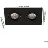 Eglo - Terni PRO - Inbouwspot - Zwart - 175 x 95 mm