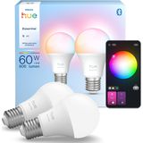 Philips - Hue Essential - Slimme A60 Lamp - Wit en Gekleurd Licht - 2-pack