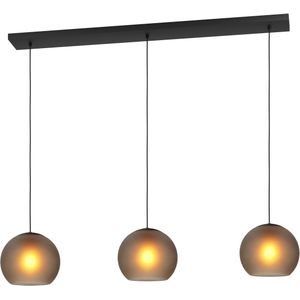 Hanglamp Arangona 3-lichts Zwart 125 cm