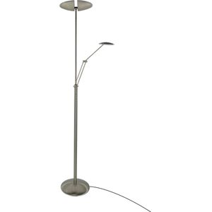 Vloerlamp Sapporo Nikkel met leeslamp