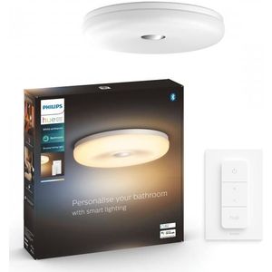 Philips Hue Struana badkamerplafondlamp M White Ambiance Wit + dimmer