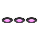 Philips - Hue Platte Inbouwspots - Wit - 3-pack - 90mm - Bluetooth Compatibel - LED Spots