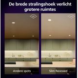Philips - Hue Platte Inbouwspots - Wit - 3-pack - 90mm - Bluetooth Compatibel - LED Spots