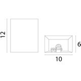 Masterlight - Metallico Wandlamp - Zwart - Metaal - Klein
