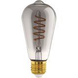 EGLO connect.z Smart LED Lamp -E27 - Ø 6,4 cm - Smoke - Rookglas - 2000K - Dimbaar - Zigbee