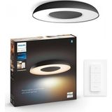 Philips Hue Still plafondlamp White Ambiance zwart Bluetooth incl. 1 dimmer switch