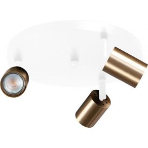 Plafondlamp Bounce wit/goud 3lichts