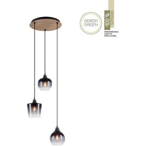 Hanglamp Green Zea 3-lichts Hout