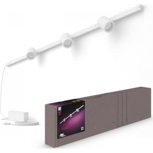 Philips Hue Perifo railverlichting muur - wit en gekleurd licht - 3-spots - wit - basisset