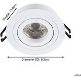 Eglo - Terni PRO - Inbouwspot - Wit - GU10 - Exclusief Lichtbron