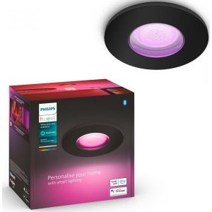 Philips Hue Xamento badkamer inbouwspot - wit en gekleurd licht - zwart - rond