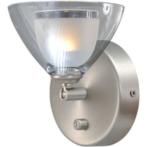 Wandlamp Caterina nikkel LED 1lichts met pushdimmer